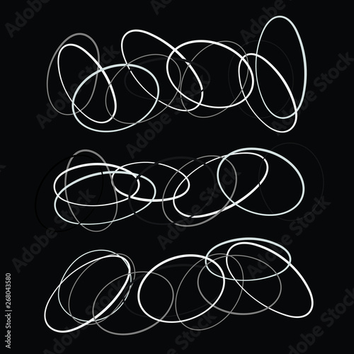 Abstract shapes on black background for prints, posters and banners