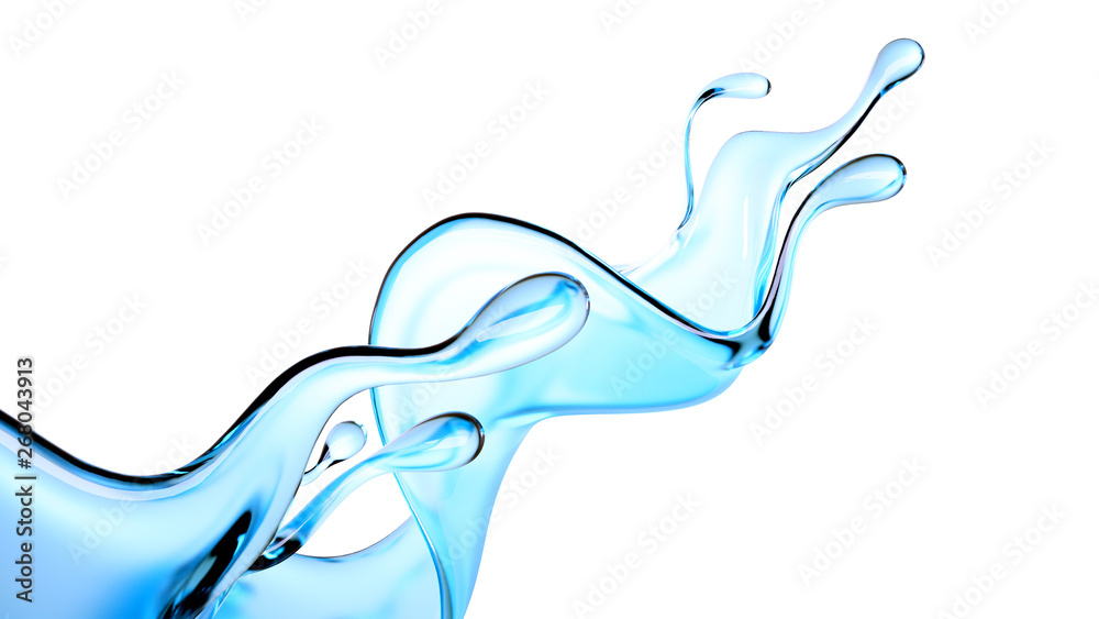 Splash of water. 3d illustration, 3d rendering. Splash of water. 3d illustration, 3d rendering.