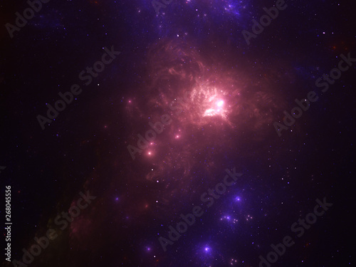 Vast interstellar deep space  starfield  stars and space dust scattered throughout the universe. Cosmic artwork. Distant swirling galaxies  glowing nebula cloud  astral artwork.