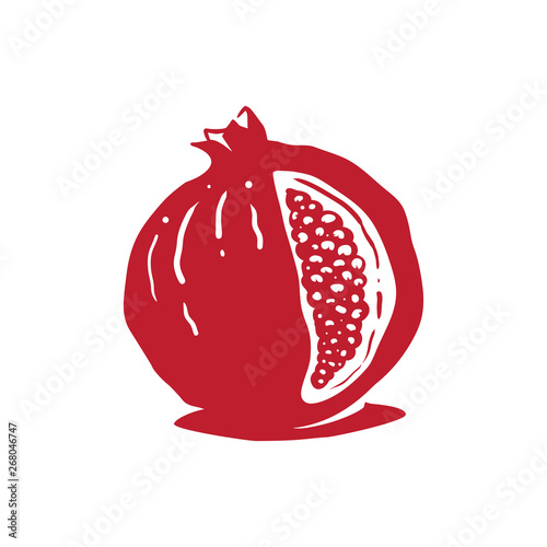 Illustration of garnet in the style of engraving
