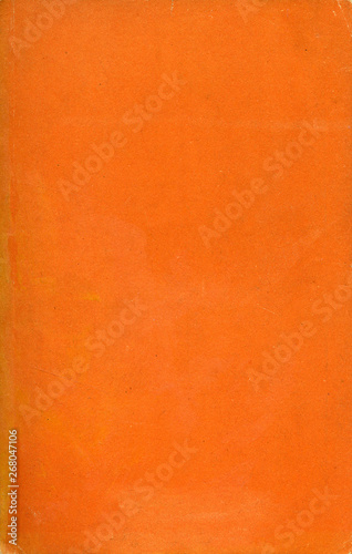 Old orange paper texture. Rough faded surface. Blank retro page. Empty place for text. Perfect for background and vintage style design.