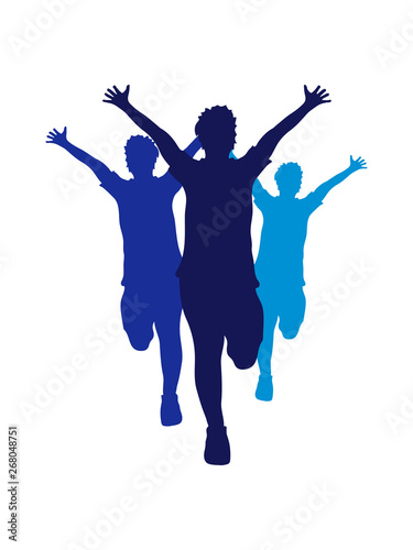 3 läufer rennen schnell marathon marathonlauf sport laufen gehen ausdauer gewinner ziel erreichen erster wettrennen wettlauf sprinten joggen hobby team clipart silhouette design