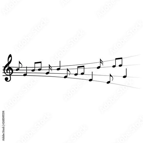 Music notes and symbols  design element  isolated  vector illustration.