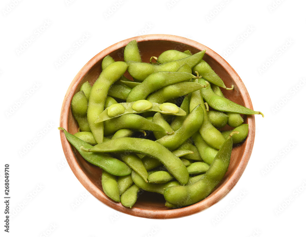 A bowl of Soy Beans, Edamame, isolated A bowl of Soy Beans, Edamame, isolated