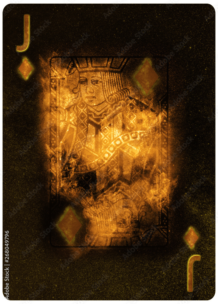 Jack of diamonds playing card Abstract Background Stock Illustration