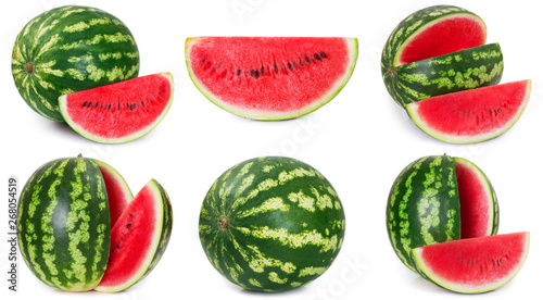 Fresh watermelon on white background