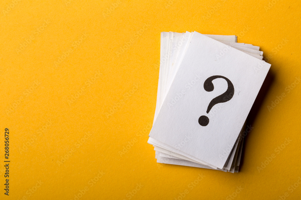 Question mark heap with copy space for confusion question or solution concept Question mark heap with copy space for confusion question or solution concept