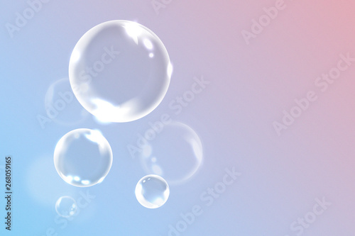 Bubbles in gradient background