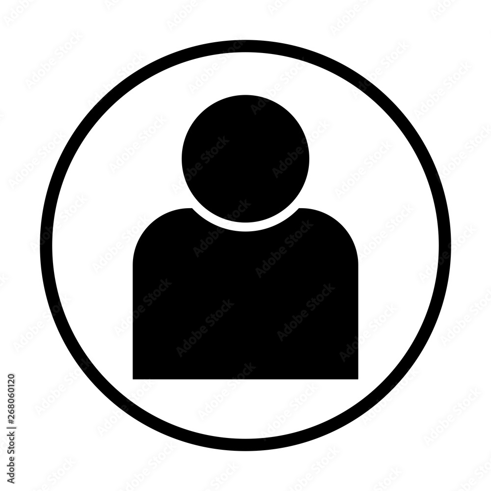 Human vector icon in Circle Human vector icon in Circle
