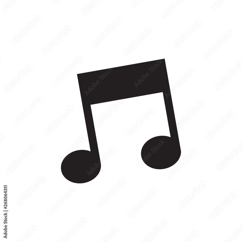 Music icon vector, Melody, song, note, sound, audio sign Isolated on white background Music icon vector, Melody, song, note, sound, audio sign Isolated on white background