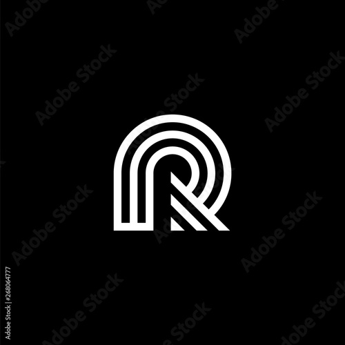 Logo moderno de inicial de letra R