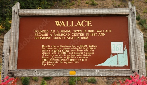 Foto Idaho's Highway Historical Markers sign - Wallace