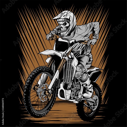 motorcycle on black background