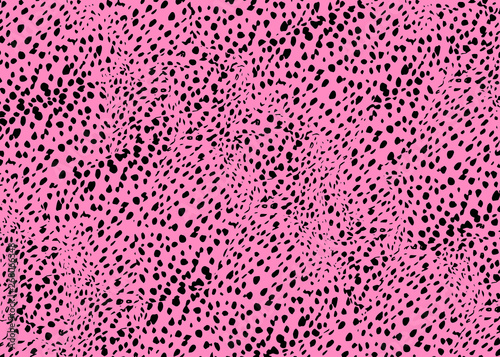 Pink Cheetah skin pattern design. Cheetah spots print vector illustration background. Wildlife fur skin design illustration for print, web, home decor, fashion, surface, graphic design