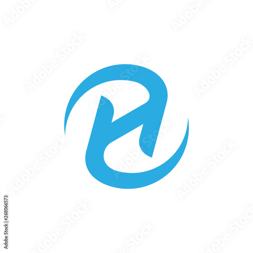 letter zh rotate motion logo vector