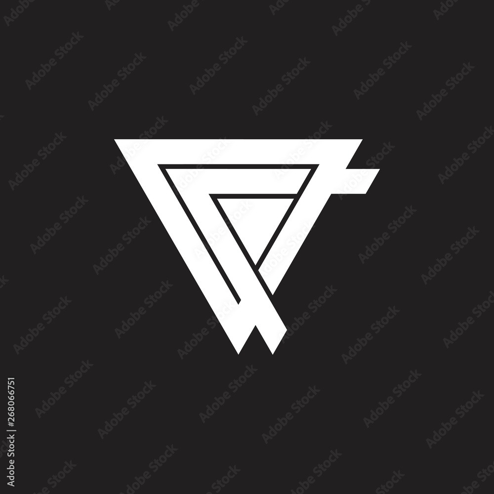 abstract linked triangle arrow geometric logo vector abstract linked triangle arrow geometric logo vector