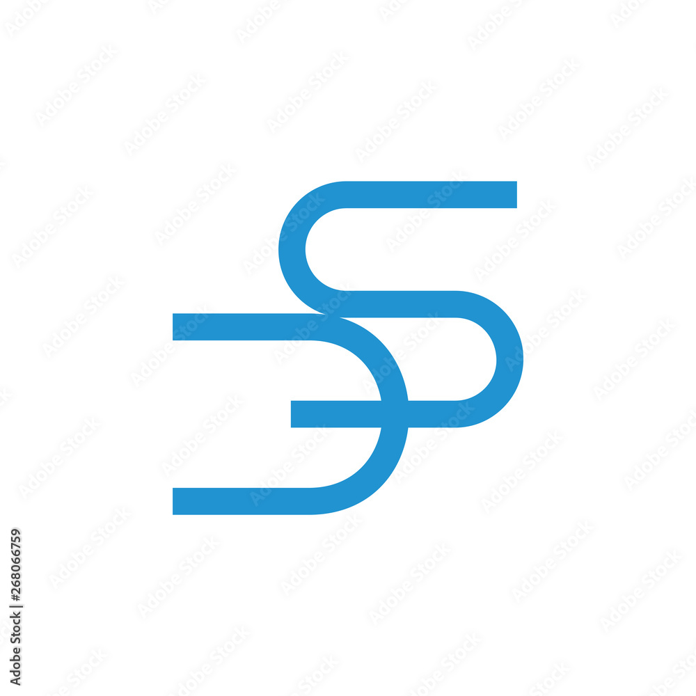 letters se simple linked line geometric logo vector letters se simple linked line geometric logo vector