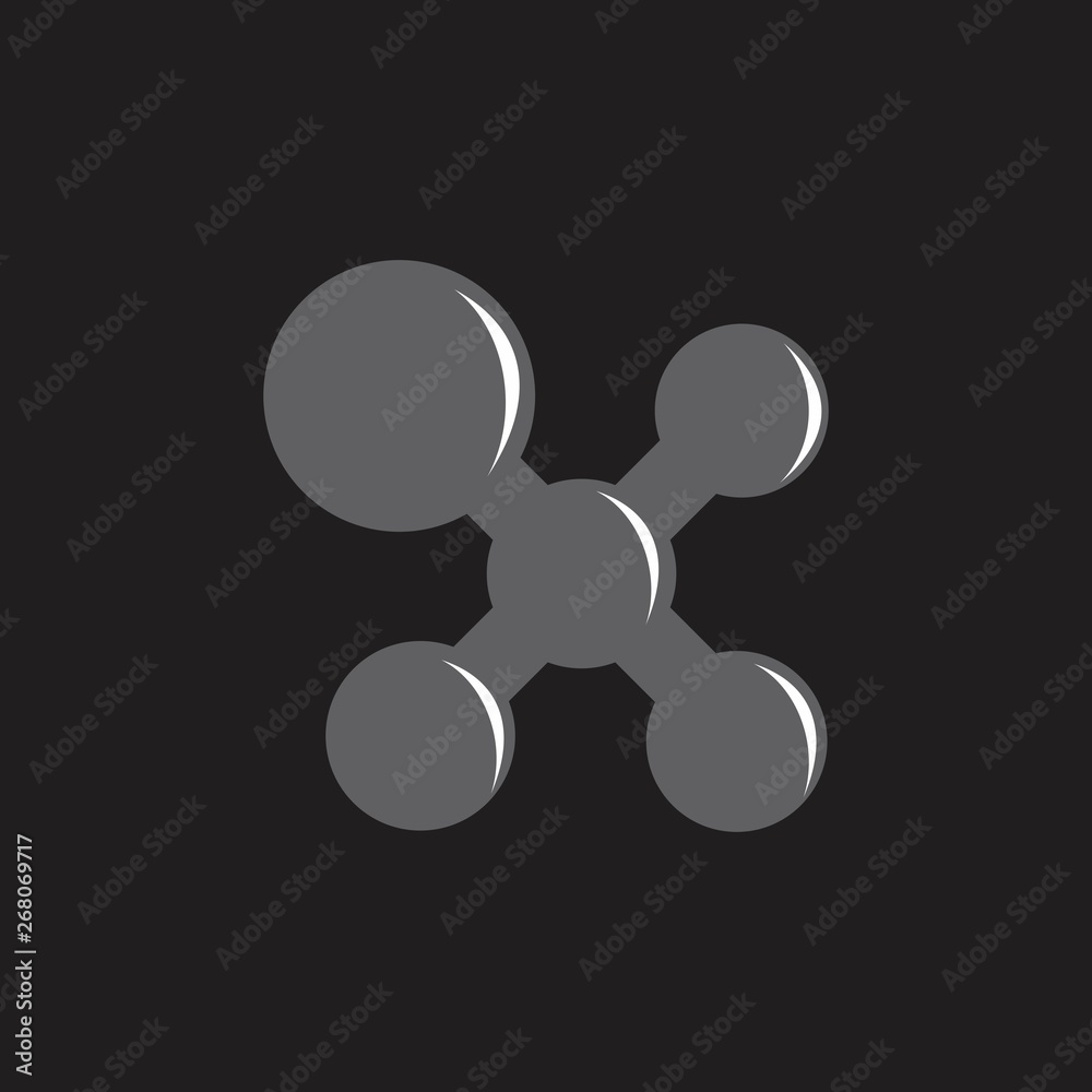 linked dots shine atom logo vector linked dots shine atom logo vector