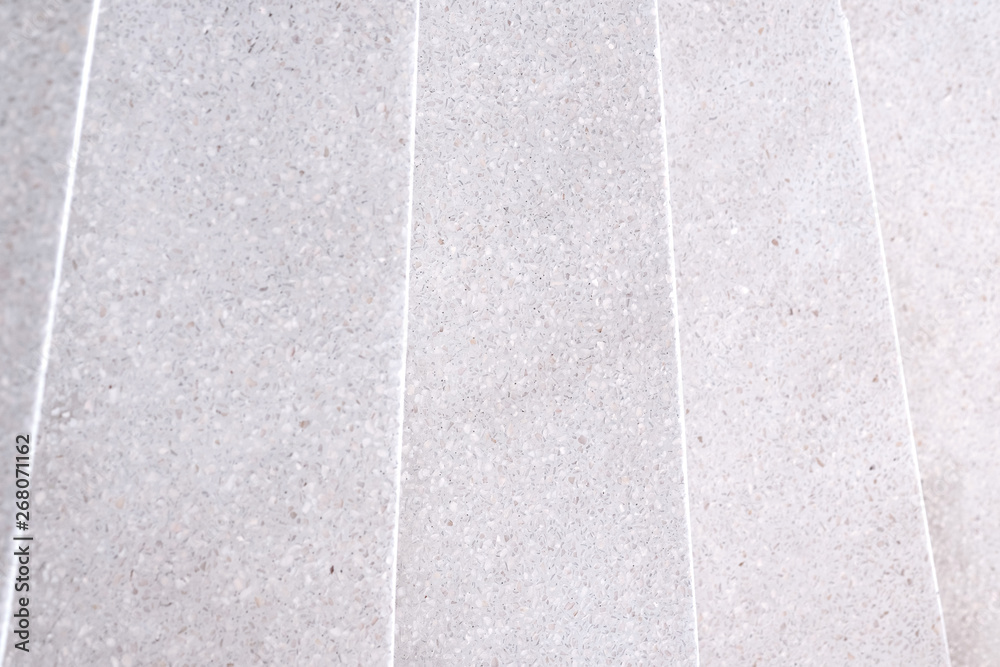 Fototapeta premium Stairs Terrazzo polished stone walkway and floor, pattern and color surface marble and granite stone, material for decoration background texture, interior design. selective focus.