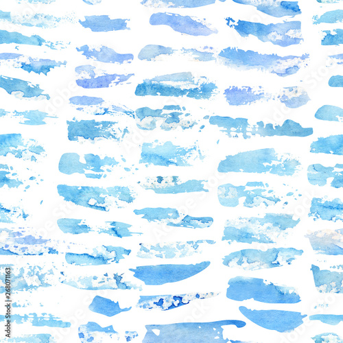 Abstract colorful brush strokes background. Rough watercolor textured strokes...