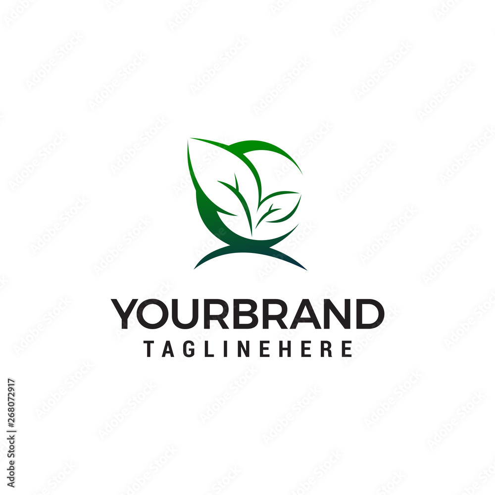 green leaf logo design concept template vector green leaf logo design concept template vector