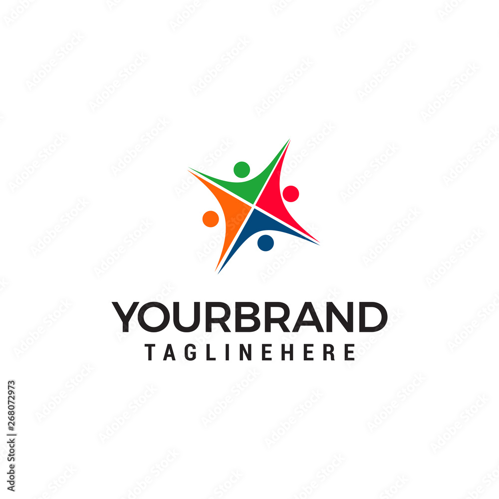 people community logo design concept template vector people community logo design concept template vector