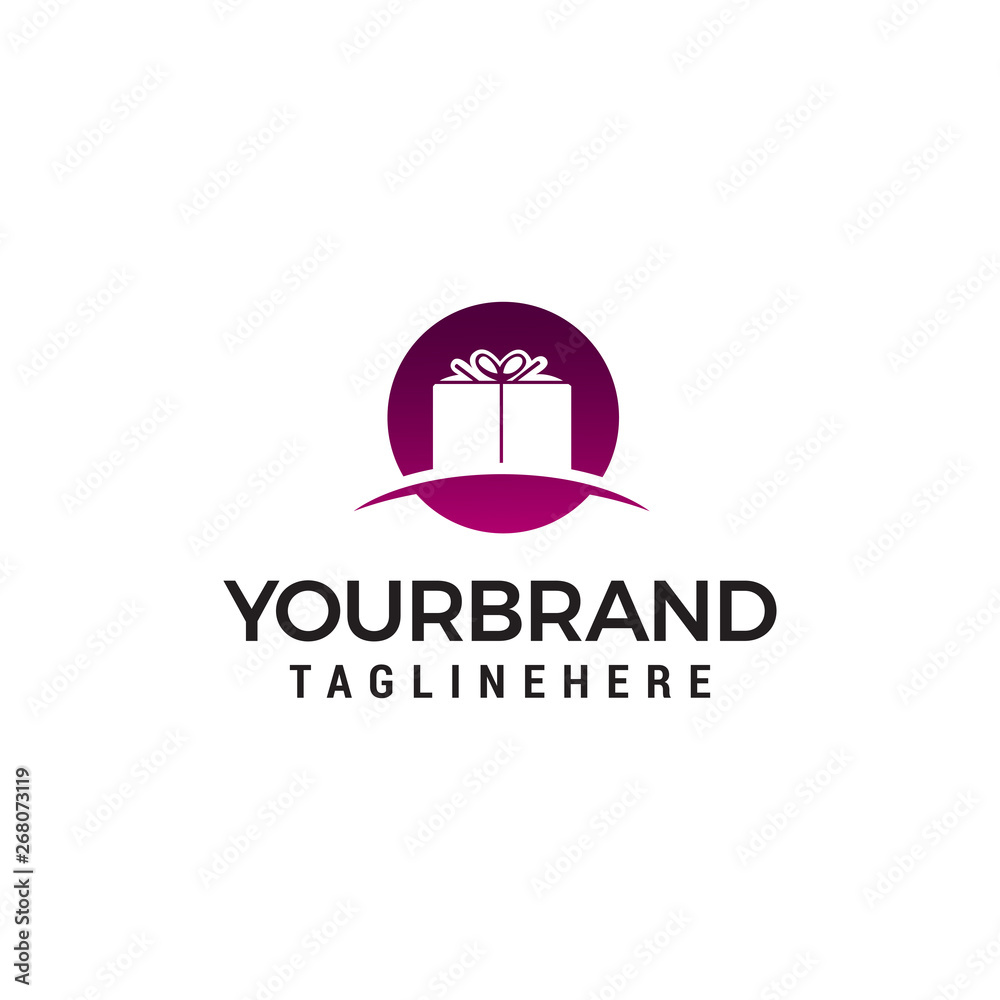 Fototapeta premium gift logo design concept template vector