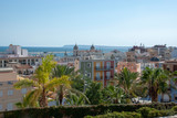 Blick über Alicante zum Hafen, Spanien