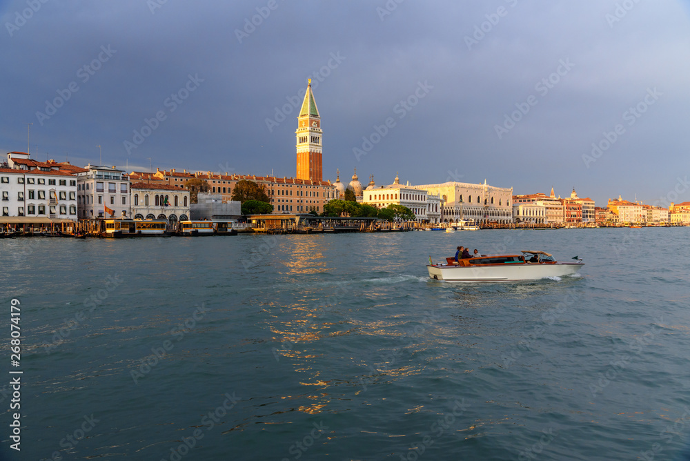 View on Grand canal from Fondamenta Salute. Venice. Italy