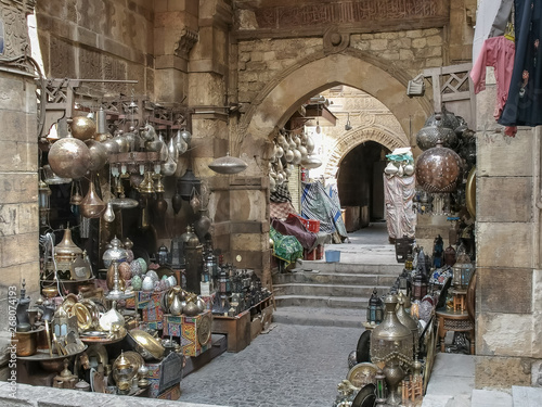 khan el khalili market in cairo, egypt photo