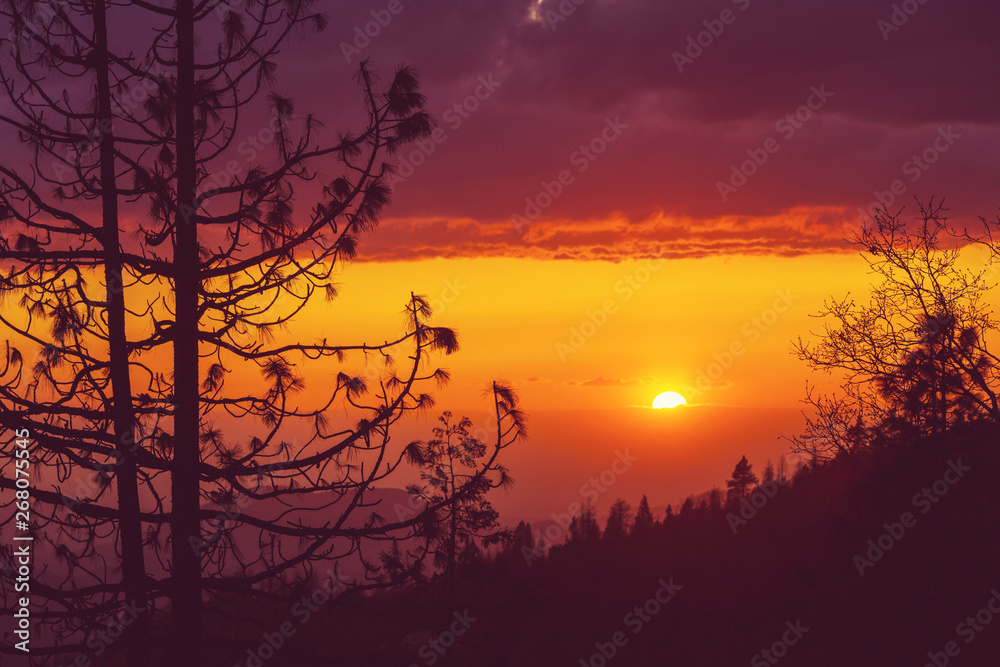 Mountains on sunset Mountains on sunset