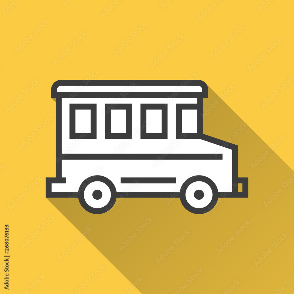 School bus - vector icon for graphic and web design. School bus - vector icon for graphic and web design.