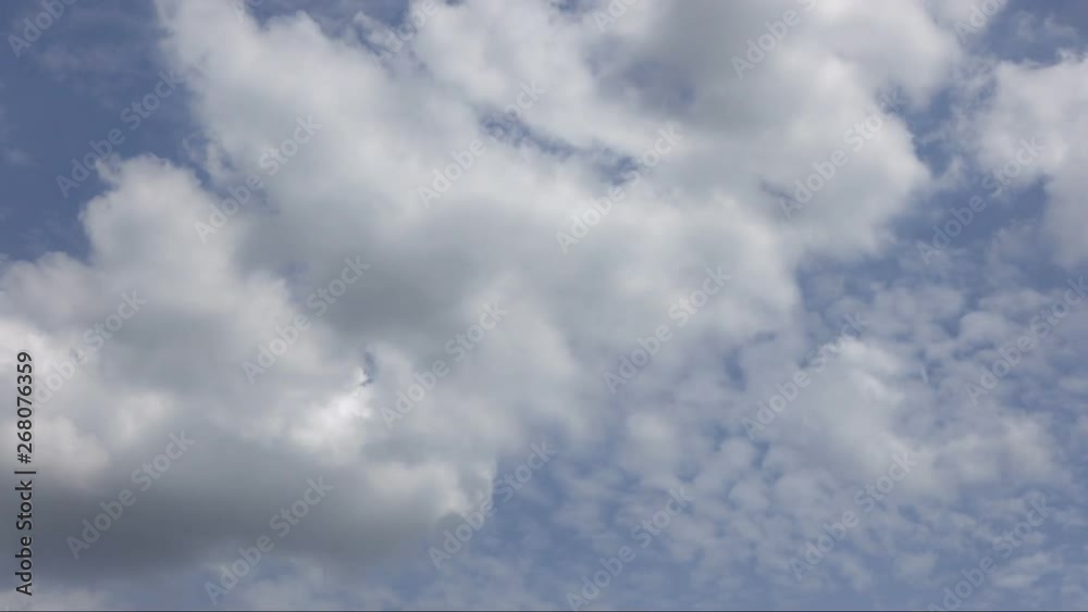 blue sky and white cloud, timelapse