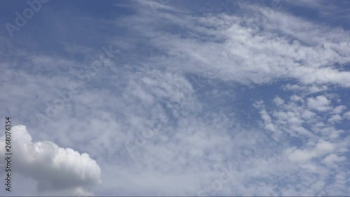 blue sky and white cloud, timelapse
