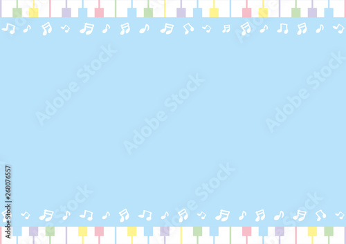 ピアノ 鍵盤 音符 フレーム Stock Vector Adobe Stock