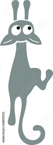 Climbing cat silhouette