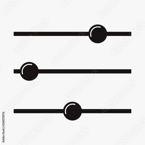 Adjustment button icon. Filter control symbol design