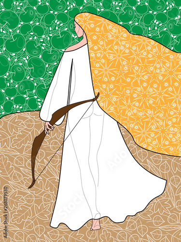 the picture of beautiful girl symbolizing zodiac sign