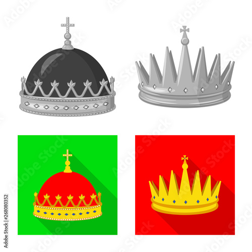 Vector design of medieval and nobility icon. Collection of medieval and monarchy stock symbol for web.
