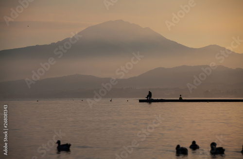 Morning at Garda Lake
