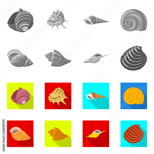 Isolated object of animal and decoration icon. Collection of animal and ocean vector icon for stock.