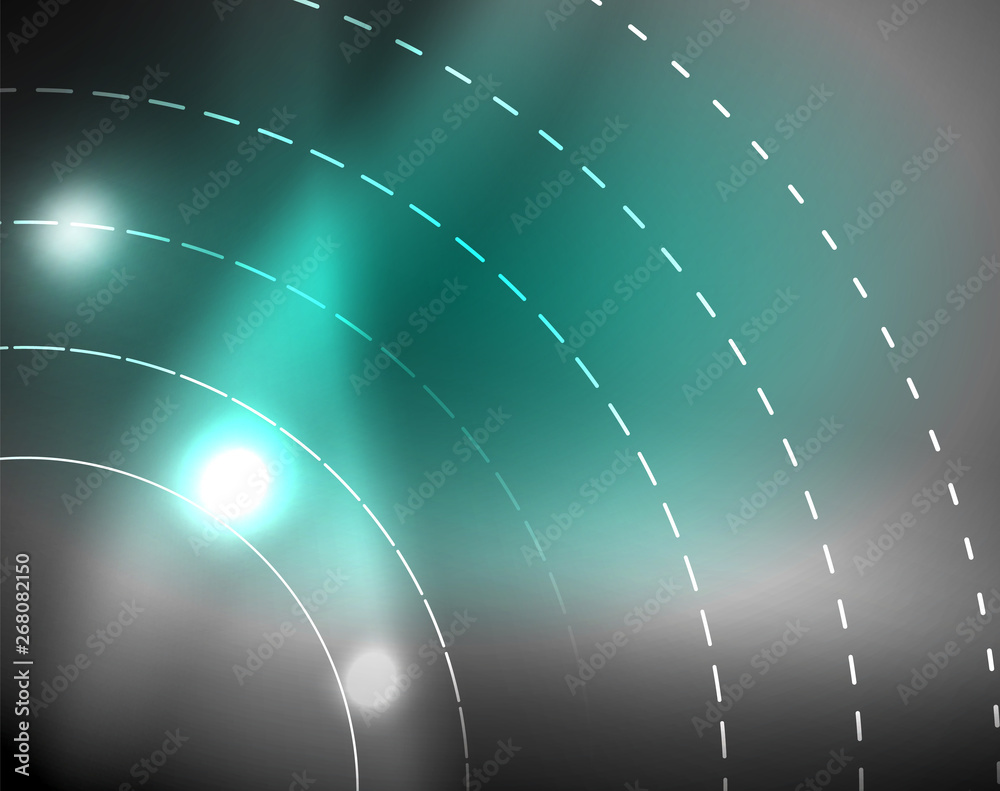 Dark space with neon color glowing lights abstract background Dark space with neon color glowing lights abstract background
