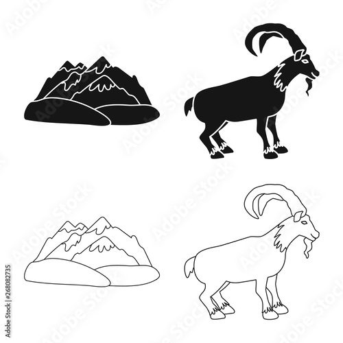 Vector design of culture and sightseeing sign. Set of culture and originality stock symbol for web.