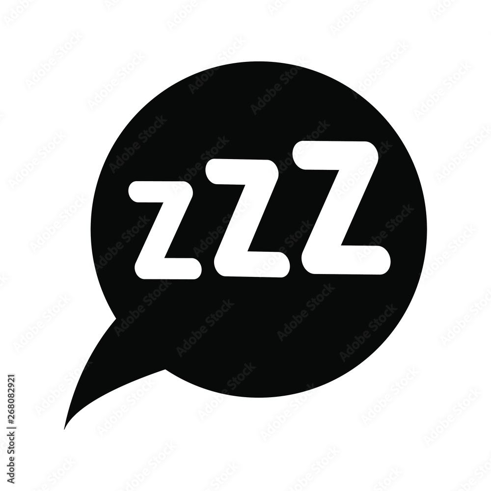 Sleep comic bubble icon, zzz icon vector illustration. Sleep comic bubble icon, zzz icon vector illustration.