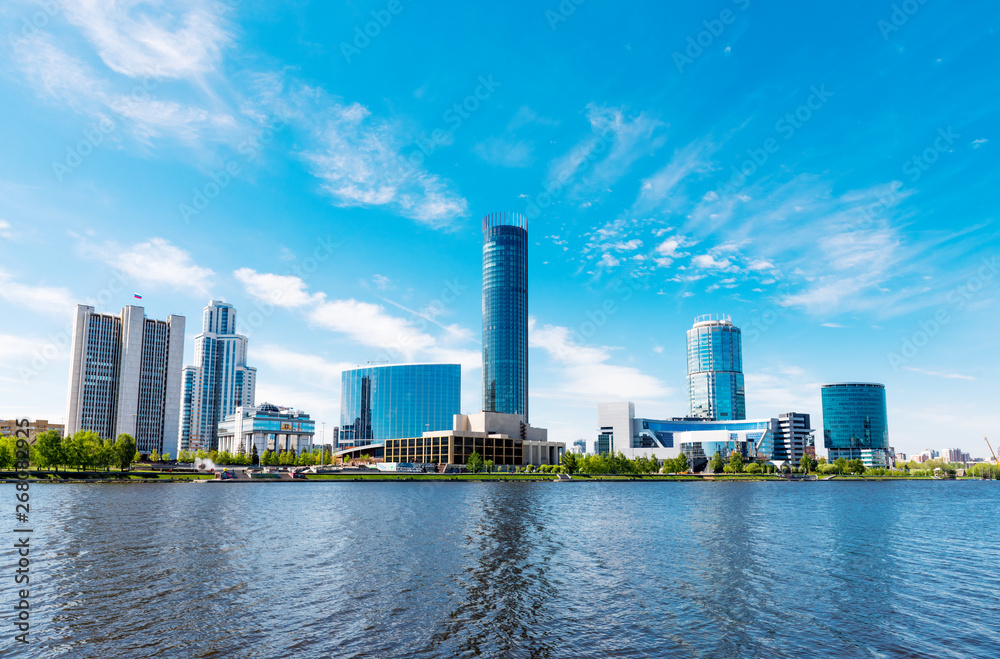Obraz premium quay wharf embankment Yekaterinburg City.