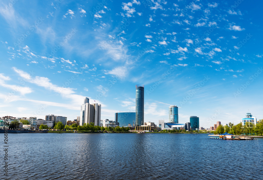 Obraz premium quay wharf embankment Yekaterinburg City.