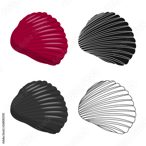 Vector illustration of animal and decoration symbol. Set of animal and ocean vector icon for stock.
