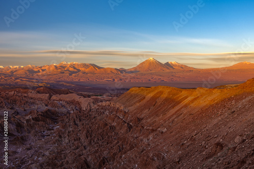 Sunset long exposure of the Andes from Mars Valley, Atacama