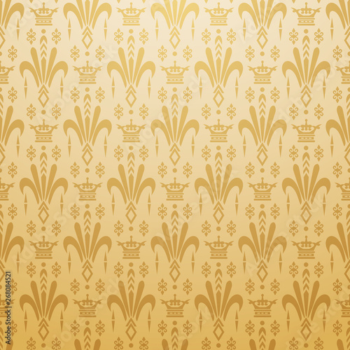 Brown background pattern in oriental style for your design. Vector image