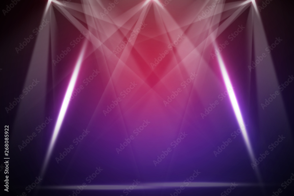 Fototapeta premium The concert on stage background with flood lights 